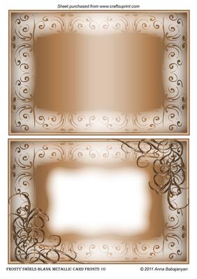 Frosty Swirls Blank Metallic Card Fronts 10