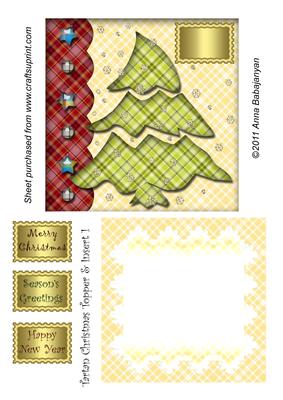 Tartan Christmas Topper & Insert 1