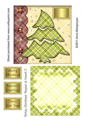 Tartan Christmas Topper & Insert 2