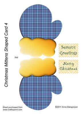 Christmas Mittens Shaped Card 4