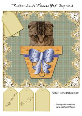 Kitten in a Flower Pot Topper 3