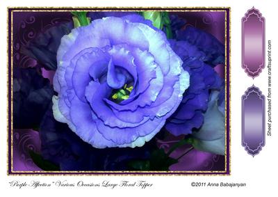 Purple Affection Various Occasions Large Floral Topper