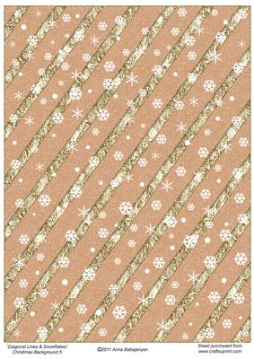 Diagonal Lines & Snowflakes Christmas Background 5