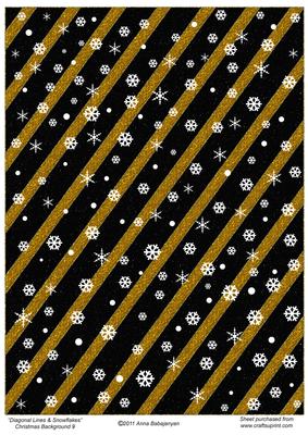 Diagonal Lines & Snowflakes Christmas Background 9