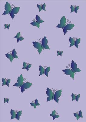 Blue-green Butterflies on Powder-blue