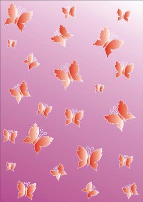 Butterflies on Neon-purple