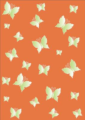 Moon-green Butterflies on Autumn-orange