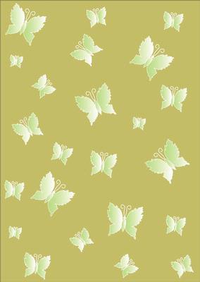 Moon-green-white Butterflies on Banana-yellow