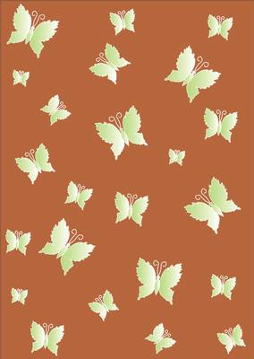 Moon-green-white Butterflies on Brick-red