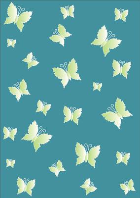 Moon-green-white Butterflies on Sea-green