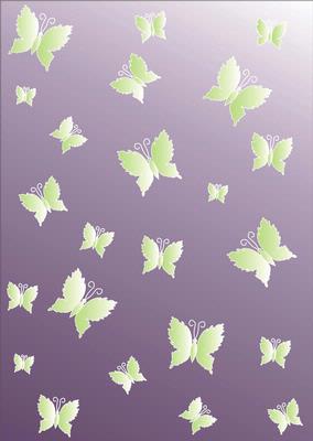 Moon-green-white Butterflies on Storm-blue