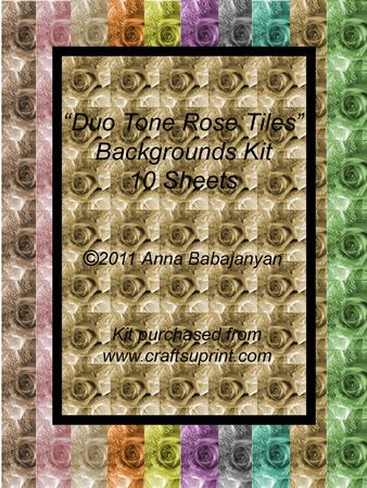 Duo Tone Rose Tiles Backgrounds Kit