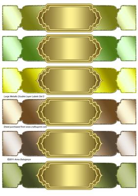 Large Metallic Double-layer Labels Set 2