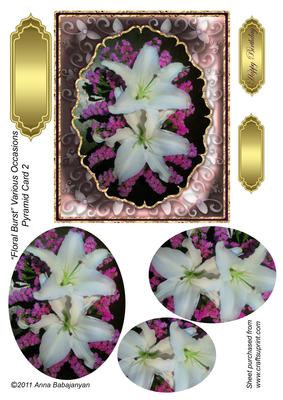 Floral Burst Various Occasions Pyramid Card 2