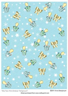 Baby Boys First Christmas Background 1