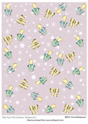 Baby Boys First Christmas Background 2