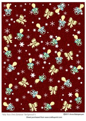 Baby Boys First Christmas Background 5