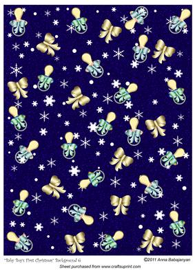 Baby Boys First Christmas Background 6