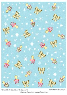 Baby Girls First Christmas Background 2