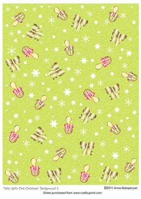 Baby Girls First Christmas Background 3