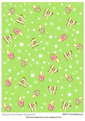 Baby Girls First Christmas Background 4