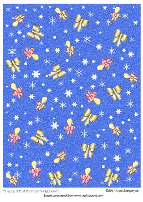 Baby Girls First Christmas Background 5