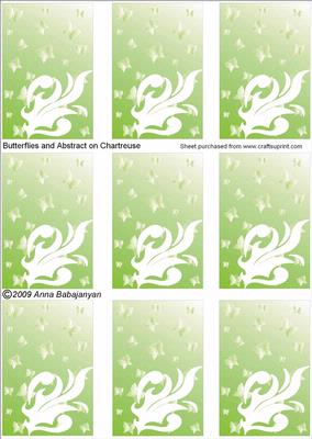 Butterflies and Abstract on Chartreuse