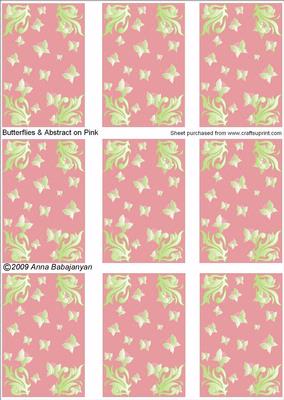 Butterflies and Abstract on Pink