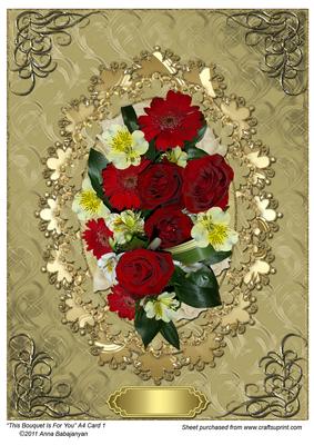 This Bouquet is for You A4 Card 1