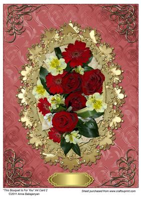 This Bouquet is for You A4 Card 2