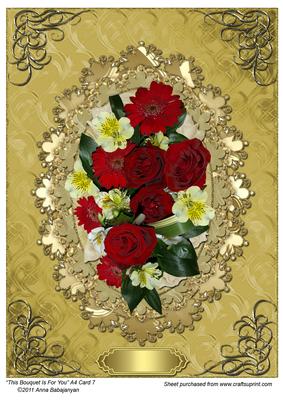 This Bouquet is for You A4 Card 7