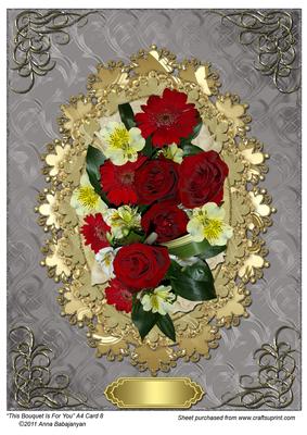 This Bouquet is for You A4 Card 8
