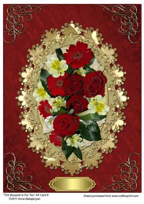 This Bouquet is for You A4 Card 9