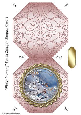 Winter Morning Fancy Octagon Shaped Card 4