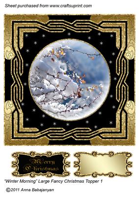 Winter Morning Large Fancy Christmas Topper 1