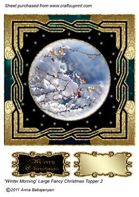 Winter Morning Large Fancy Christmas Topper 2