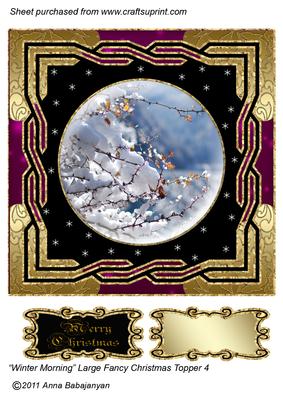 Winter Morning Large Fancy Christmas Topper 4