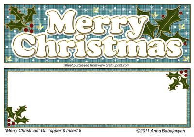 Merry Christmas Dl Topper & Insert 8