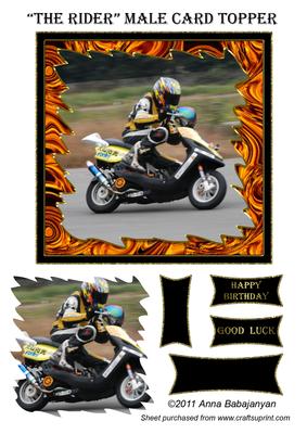 The Rider Male Card Topper
