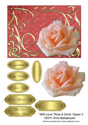 With Love Rose & Swirls Topper 3