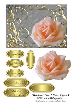 With Love Rose & Swirls Topper 4