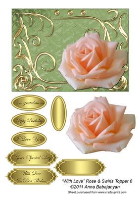 With Love Rose & Swirls Topper 6