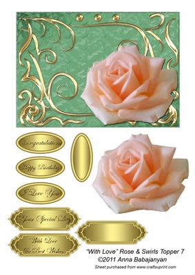 With Love Rose & Swirls Topper 7