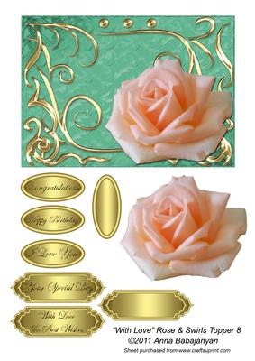 With Love Rose & Swirls Topper 8