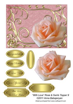 With Love Rose & Swirls Topper 9
