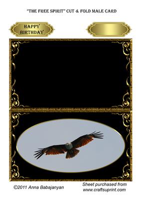 The Free Spirit Cut & Fold Male Card