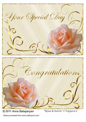 Rose & Swirls 2 Toppers 2