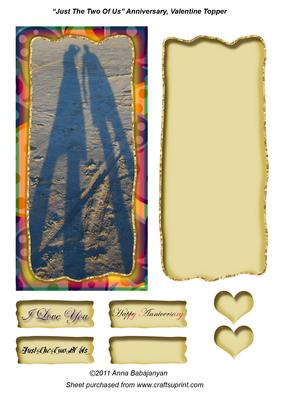 Just the Two of Us Anniversary, Valentine Topper