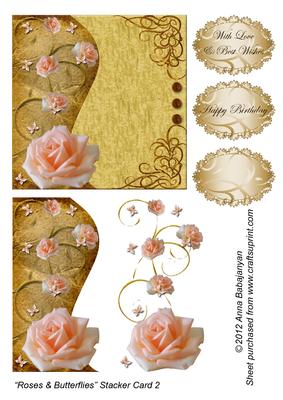 Roses & Butterflies Stacker Card 2