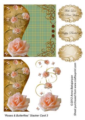Roses & Butterflies Stacker Card 3